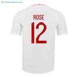 Maillot Angleterre Domicile Rose 2018 Blanc Pas Cher