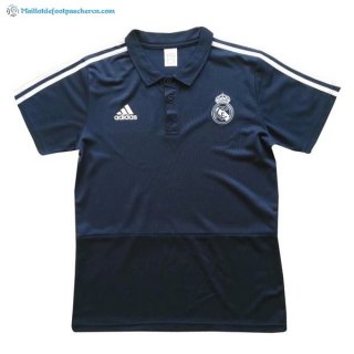 Polo Real Madrid 2017 2018 Bleu Blanc Pas Cher