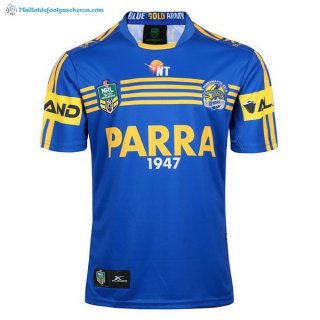 Maillot Rugby Parramatta Eels Domicile 2017 2018 Bleu Pas Cher