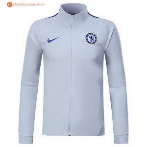 Survetement Chelsea 2017 2018 Gris Clair Bleu Pas Cher