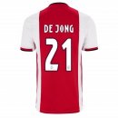 Maillot Ajax Domicile De Jong 2019 2020 Rouge Pas Cher
