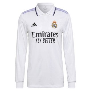 Maillot Real Madrid Domicile ML 2022 Blanc Maillot Real Madrid Domicile ML 2022 Blanc