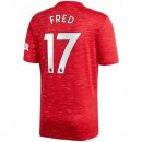 Maillot Manchester United NO.17 Fred Domicile 2020 2021 Rouge Pas Cher