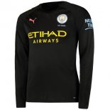 Maillot Manchester City Exterieur ML 2019 2020 Noir Pas Cher