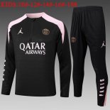 Enfant Training PSG 2024 2025 Noir Rose