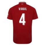 Maillot Liverpool Domicile Virgil 2018 2019 Rouge Pas Cher