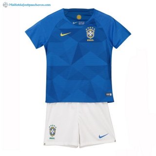 Maillot Brésil Exterieur Enfant 2018 Bleu Pas Cher Maillot Brésil Exterieur Enfant 2018 Bleu Pas Cher