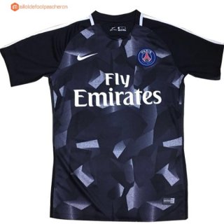 Entrainement Paris Saint Germain 2017 2018 Noir Bleu Pas Cher