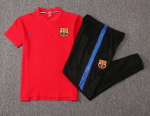 Polo Barcelona Ensemble Complet 2018 2019 Rouge Pas Cher