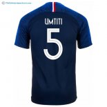 Maillot France Domicile Umtiti 2018 Bleu Pas Cher