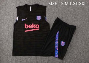 Maillot Barcelona Sans Manches 2022 Noir