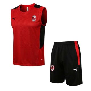 Maillot AC Milan Sans Manches 2022 Rouge Noir Maillot AC Milan Sans Manches 2022 Rouge Noir