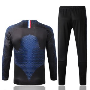 JORDAN Survetement Paris Saint Germain 2019 2020 Noir Bleu Blanc Pas Cher