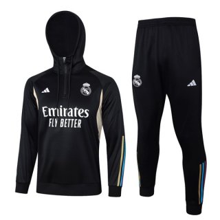 Sweat Shirt Capuche Real Madrid 2024 Noir Sweat Shirt Capuche Real Madrid 2024 Noir