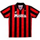 Thailande Maillot AC Milan Domicile Retro 1993 1994 Noir Rouge Pas Cher