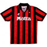 Thailande Maillot AC Milan Domicile Retro 1993 1994 Noir Rouge Pas Cher