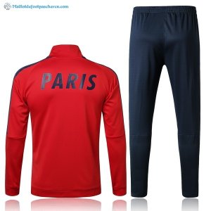 Survetement Paris Saint Germain 2017 2018 Bleu Marine Rouge Pas Cher