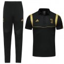 Polo Ensemble Complet Juventus 2019 2020 Noir Jaune Pas Cher