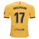 Maillot Barcelona NO.17 Griezmann Exterieur 2019 2020 Jaune Pas Cher