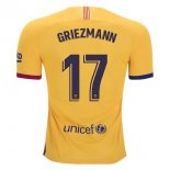 Maillot Barcelona NO.17 Griezmann Exterieur 2019 2020 Jaune Pas Cher