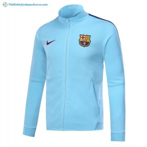 Veste Barcelona 2017 2018 Bleu Clair Pas Cher