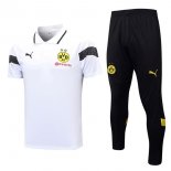 Polo Borussia Dortmund Ensemble Complet 2023 2024 Blanc Noir