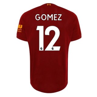 Maillot Liverpool NO.12 Gomez Domicile 2019 2020 Rouge Pas Cher Maillot Liverpool NO.12 Gomez Domicile 2019 2020 Rouge Pas Cher