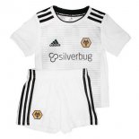 Maillot Wolves Exterieur Enfant 2018 2019 Blanc Pas Cher