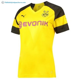 Maillot Borussia Dortmund Domicile Femme 2018 2019 Jaune Pas Cher