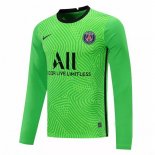 Maillot Paris Saint Germain ML Gardien 2020 2021 Vert Pas Cher