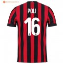 Maillot Milan Domicile Poli 2017 2018 Pas Cher