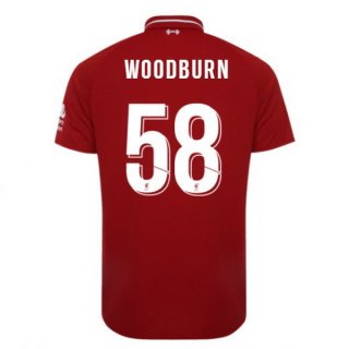 Maillot Liverpool Domicile Woodburn 2018 2019 Rouge Pas Cher