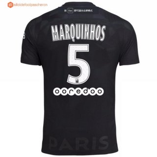 Maillot Paris Saint Germain Third Marquinhos 2017 2018 Pas Cher