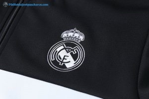 Survetement Real Madrid 2018 2019 Noir Blanc Pas Cher