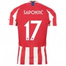 Thailande Maillot Atlético de Madrid NO.17 Saponjic 2019 2020 Rouge