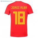 Maillot Espagne Domicile Jordi Alba 2018 Rouge Pas Cher