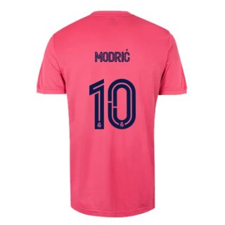 Maillot Real Madrid Exterieur NO.10 Modric 2020 2021 Rose Pas Cher