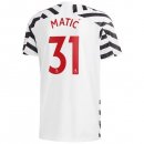 Maillot Manchester United NO.31 Matic Third 2020 2021 Blanc Pas Cher