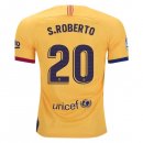 Maillot Barcelona NO.20 S.Roberto Exterieur 2019 2020 Jaune Pas Cher