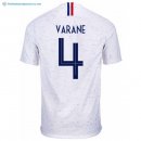 Maillot France Exterieur Varane 2018 Blanc Pas Cher