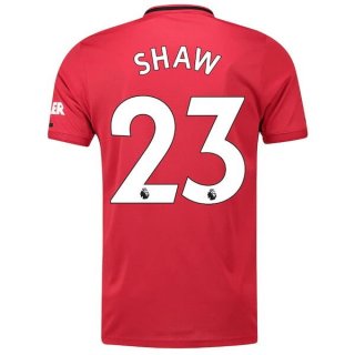 Maillot Manchester United NO.23 Shaw Domicile 2019 2020 Rouge Maillot Manchester United NO.23 Shaw Domicile 2019 2020 Rouge