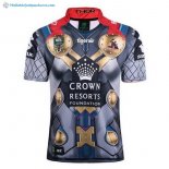 Maillot Rugby Melbourne Storm 2017 2018 Gris Pas Cher