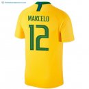 Maillot Brésil Domicile Marcelo 2018 Jaune Pas Cher