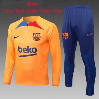 Enfant Survetement Training Barcelone 2023 Orange Bleu 2 Enfant Survetement Training Barcelone 2023 Orange Bleu 2