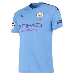 Maillot Manchester City Domicile 2019 2020 Bleu Pas Cher