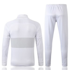 Survetement Paris Saint Germain 2019 2020 Blanc Gris Pas Cher