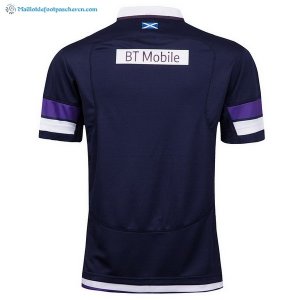 Maillot Rugby Écosse Domicile 2017 2018 Bleu Pas Cher