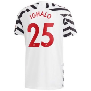 Maillot Manchester United NO.25 Ighalo Third 2020 2021 Blanc Pas Cher