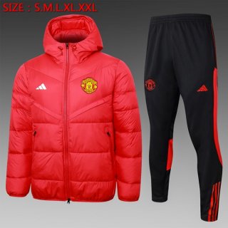 Manteau de duvet Manchester United Ensemble Complet 2024 2025 Rouge Manteau de duvet Manchester United Ensemble Complet 2024 2025 Rouge