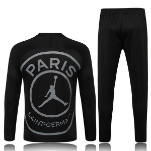 JORDAN Survetement De Laine Paris Saint Germain 2018 2019 Noir Blanc Oro Pas Cher